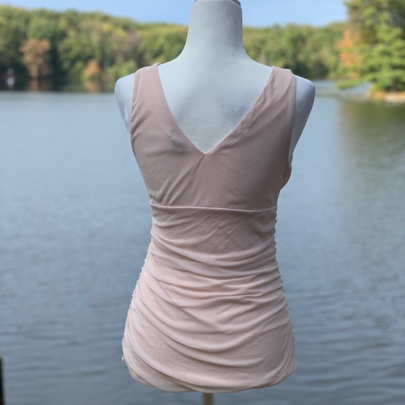 Express Champagne Rouched Tank - Picture 2 of 3